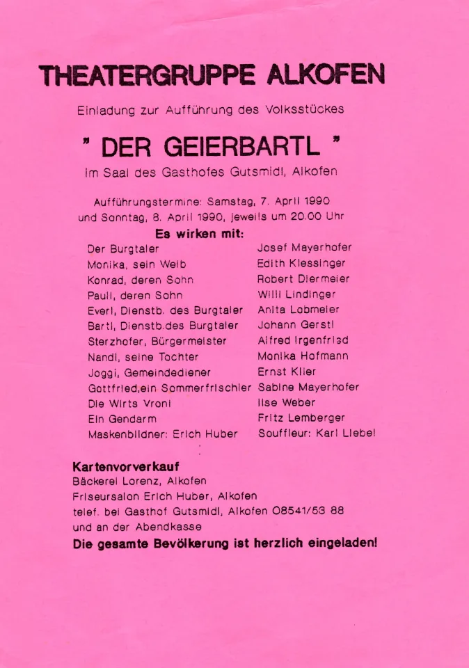 Der Geierbartl – Flyer
