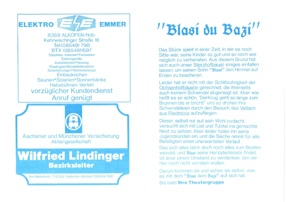 Blasi du Bazi – Flyer