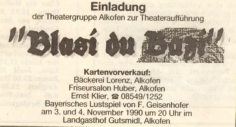 Blasi du Bazi – Zeitungsbericht