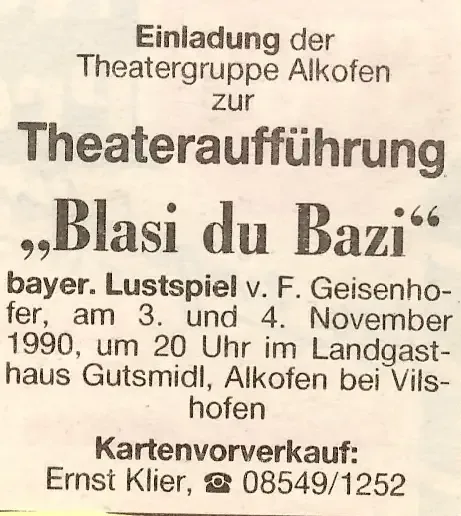 Blasi du Bazi – Zeitungsbericht