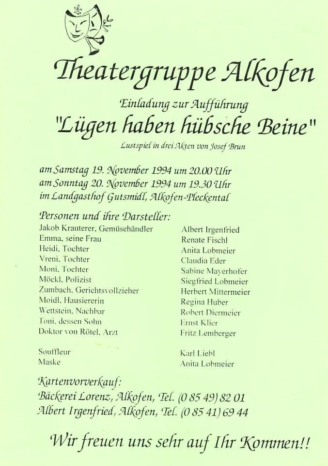 Lügen haben hübsche Beine – Plakat